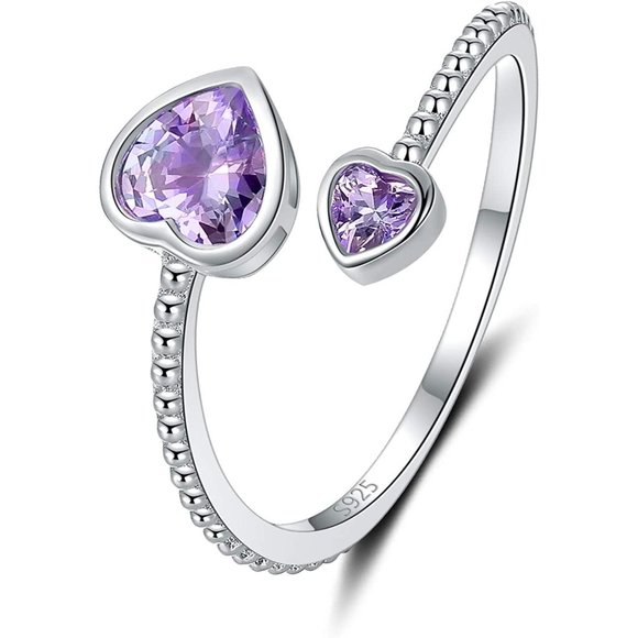 Step Forward Girls Ring 925 Sterling Silver Birthstone Rings for Women -… - Picture 6 of 16